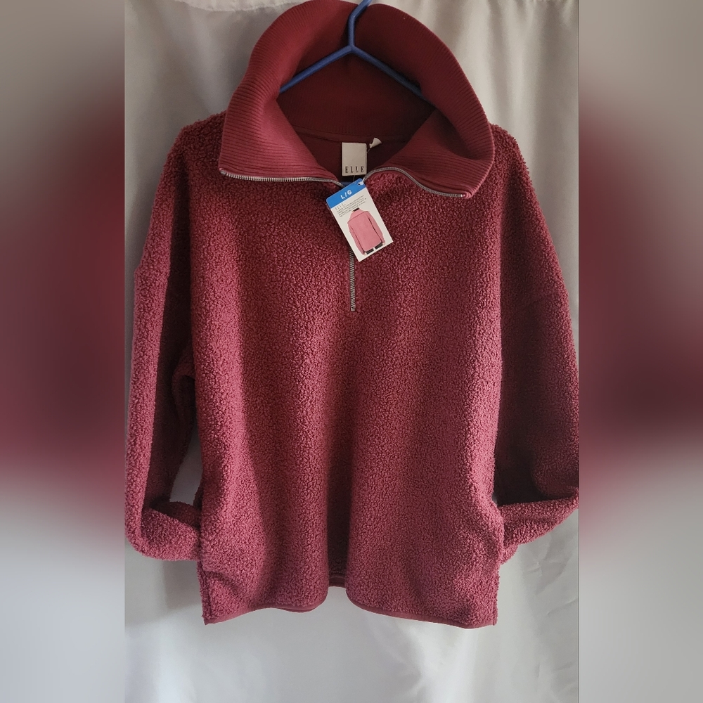 NEW TAGS ON Sherpa Pink Cowl Neck Sweater